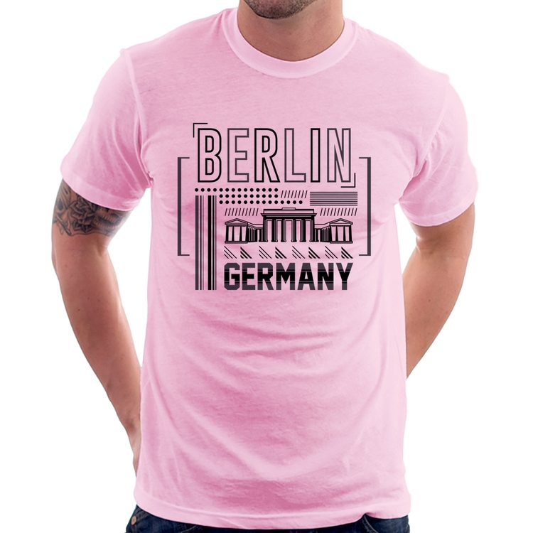Camiseta Berlim Alemanha - Rosa Bebê
