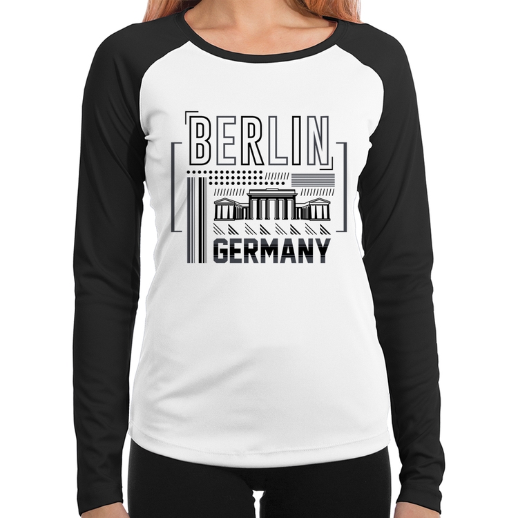 Baby Look Raglan Berlim Alemanha Manga Longa