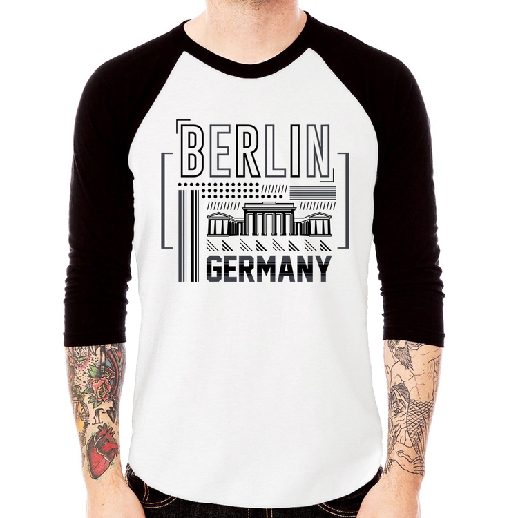 Camiseta Raglan Berlim Alemanha Manga 3/4
