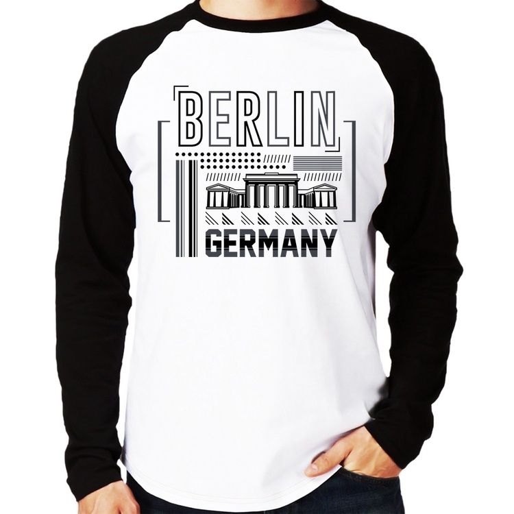 Camiseta Raglan Berlim Alemanha Manga Longa