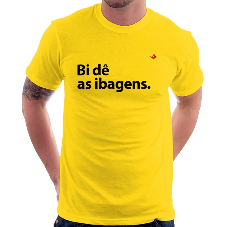 Camiseta Bi dê as ibagens - Amarela