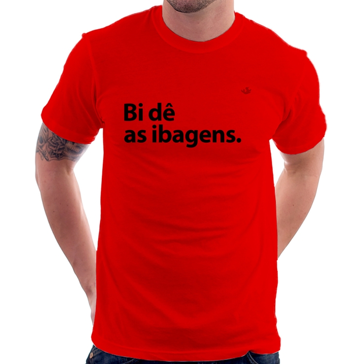 Camiseta Bi dê as ibagens - Vermelha