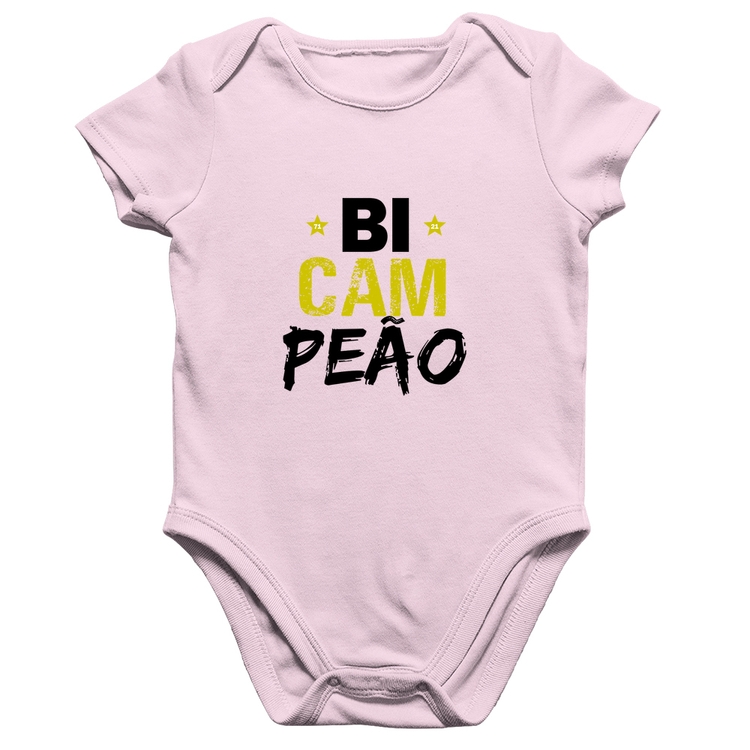 Body Bebê Algodão BiCAMpeão - Rosa Bebê