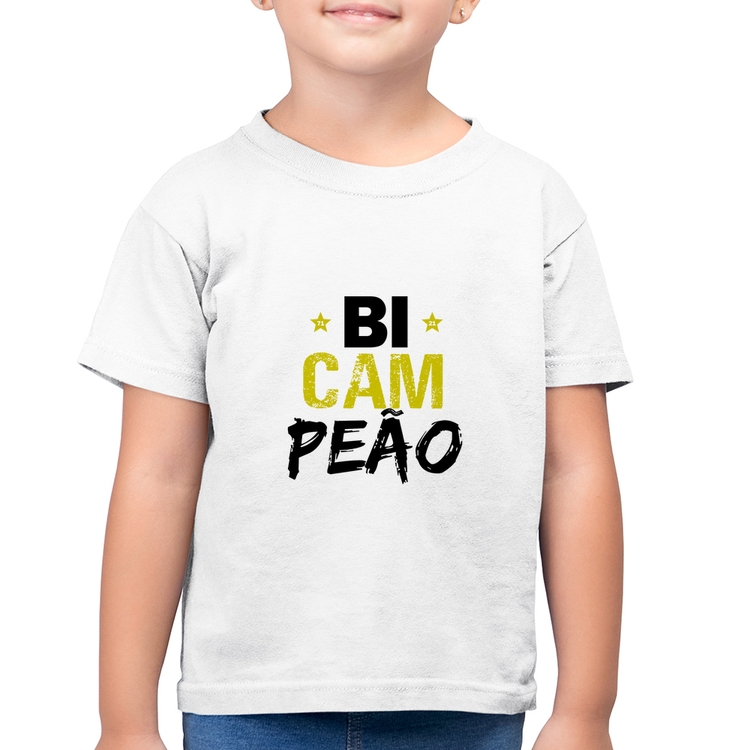 Camiseta Algodão Infantil BiCAMpeão - Branca