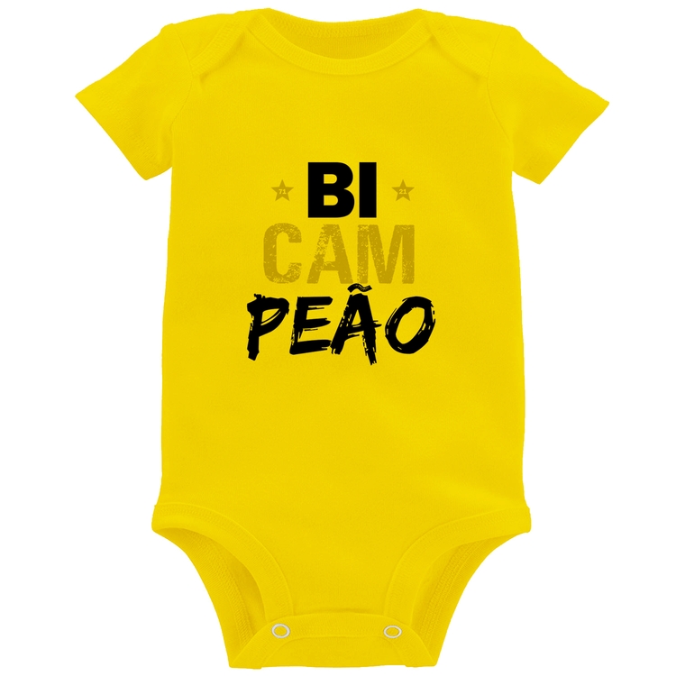 Body Bebê BiCAMpeão - Amarelo