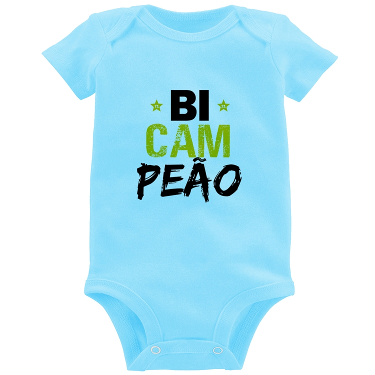 Body Bebê BiCAMpeão - Azul Bebê