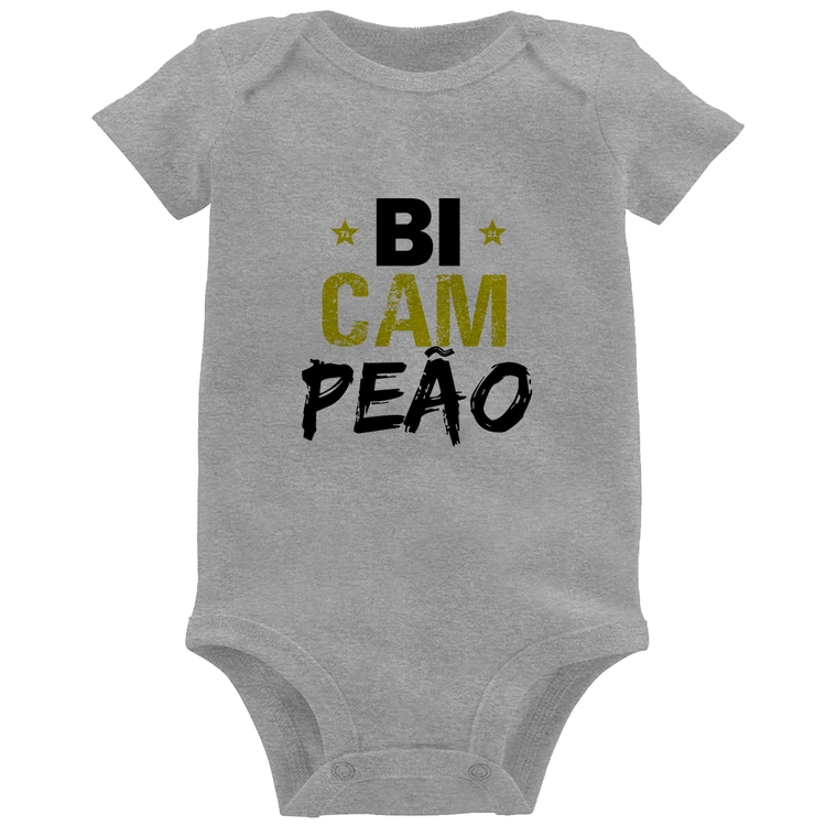 Body Bebê BiCAMpeão - Cinza