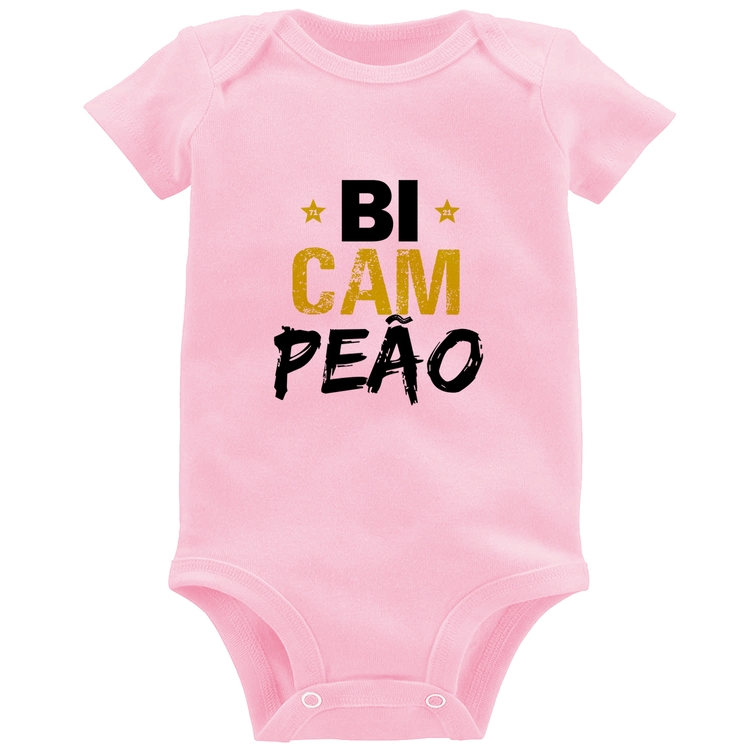 Body Bebê BiCAMpeão - Rosa Bebê