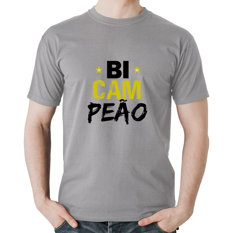Camiseta Algodão BiCAMpeão - Cinza