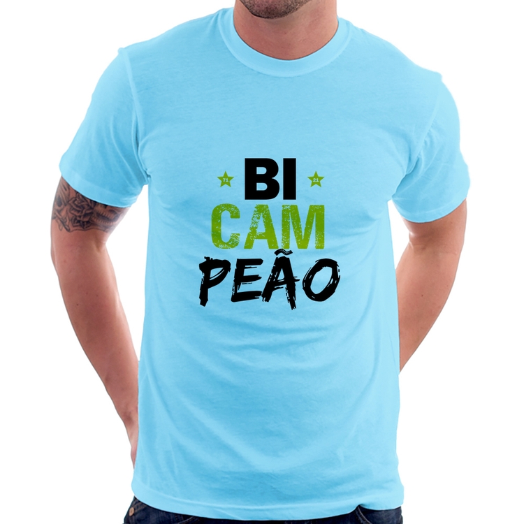Camiseta BiCAMpeão - Azul Bebê