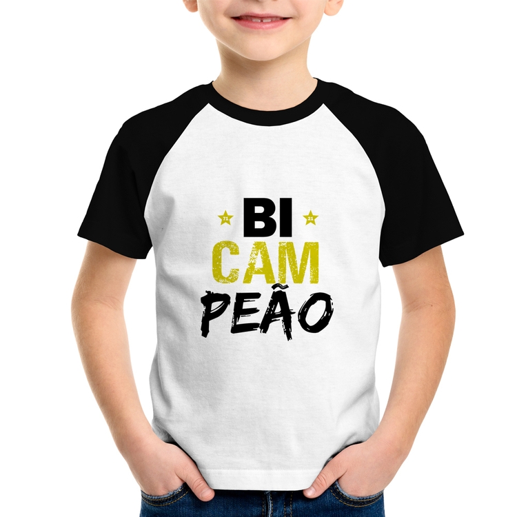 Camiseta Raglan Infantil BiCAMpeão