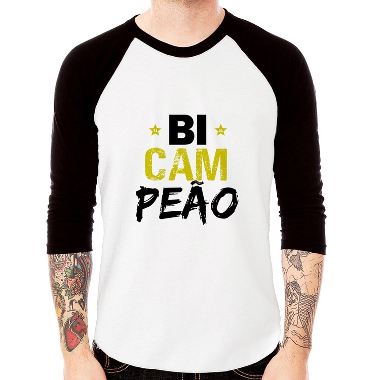 Camiseta Raglan BiCAMpeão Manga 3/4