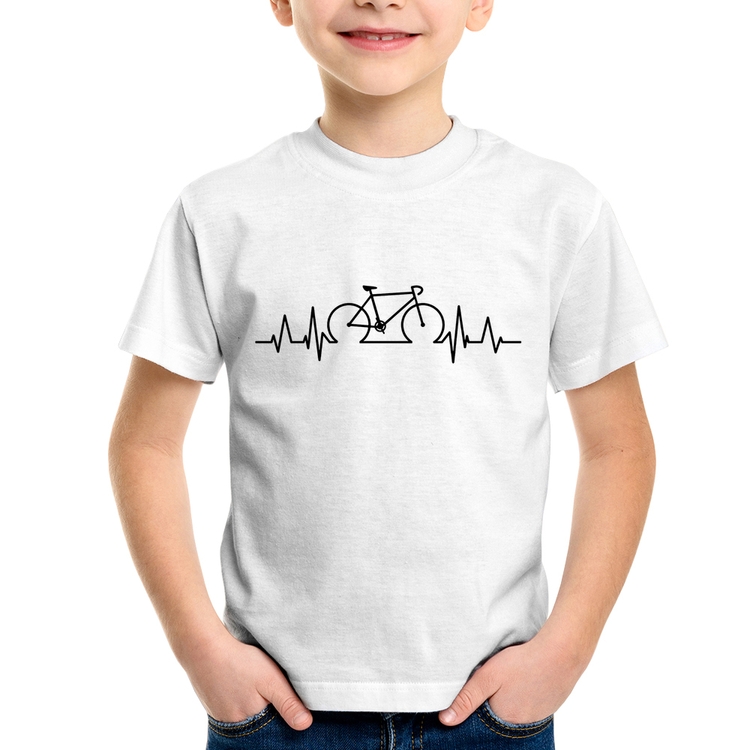 Camiseta Infantil Bicicleta Batimentos Cardíacos