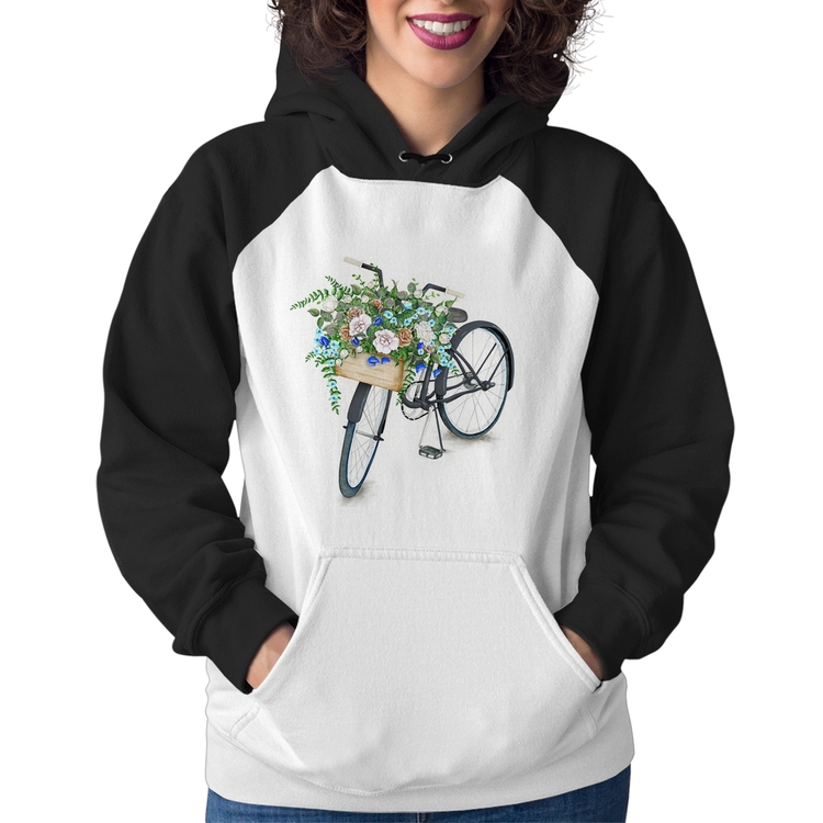 Moletom Feminino Bicicleta Cesto de Flores