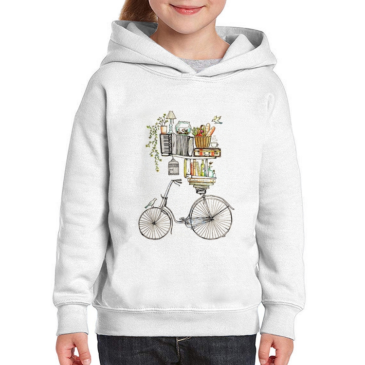 Moletom Infantil Bicicleta e Livros