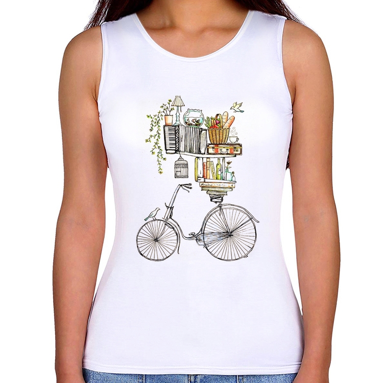 Regata Feminina Bicicleta e Livros