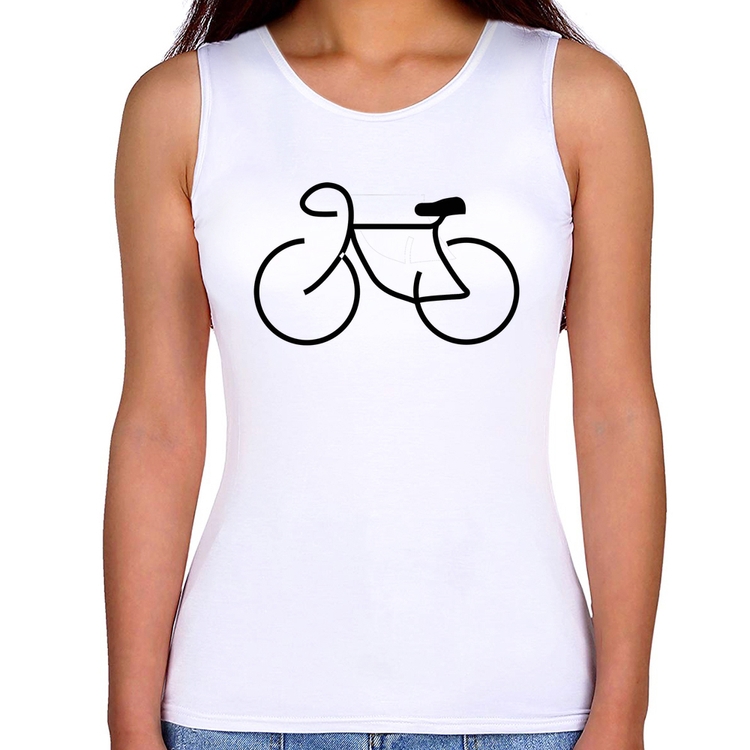 Regata Feminina Bicicleta Traços
