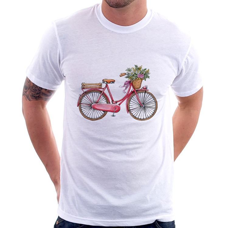 Camiseta Bicicleta Vintage Romântica