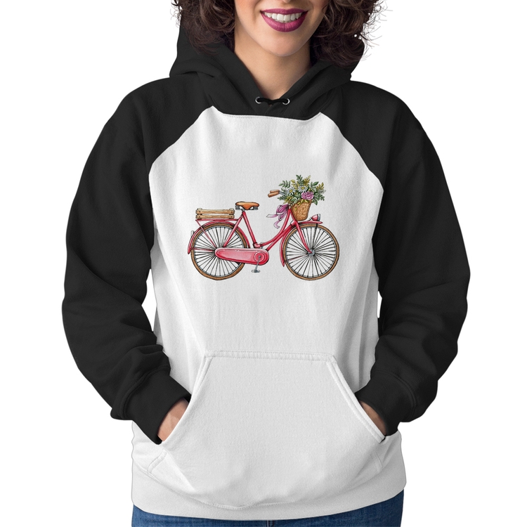 Moletom Feminino Bicicleta Vintage Romântica