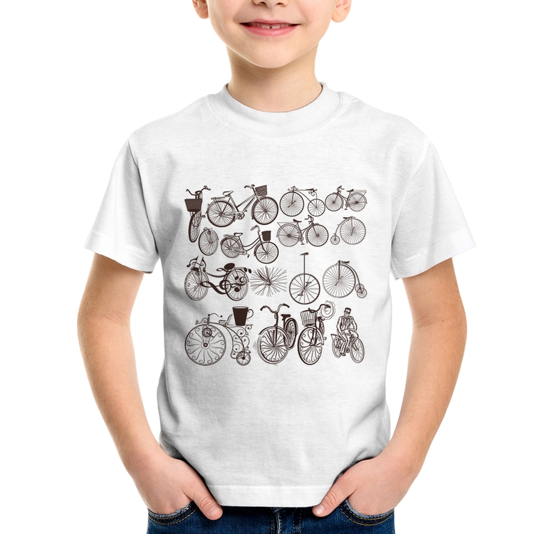 Camiseta Infantil Bicicletas antigas