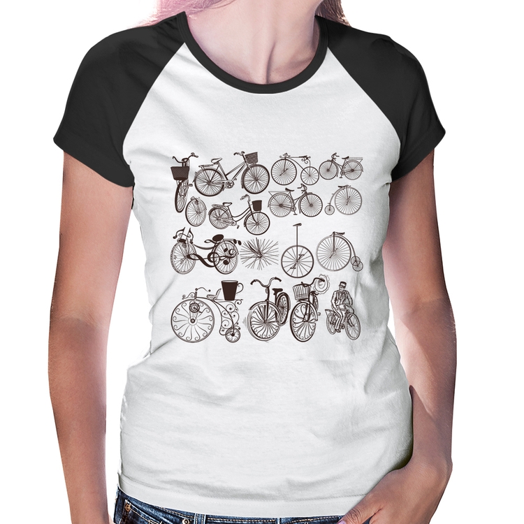Baby Look Raglan Bicicletas antigas