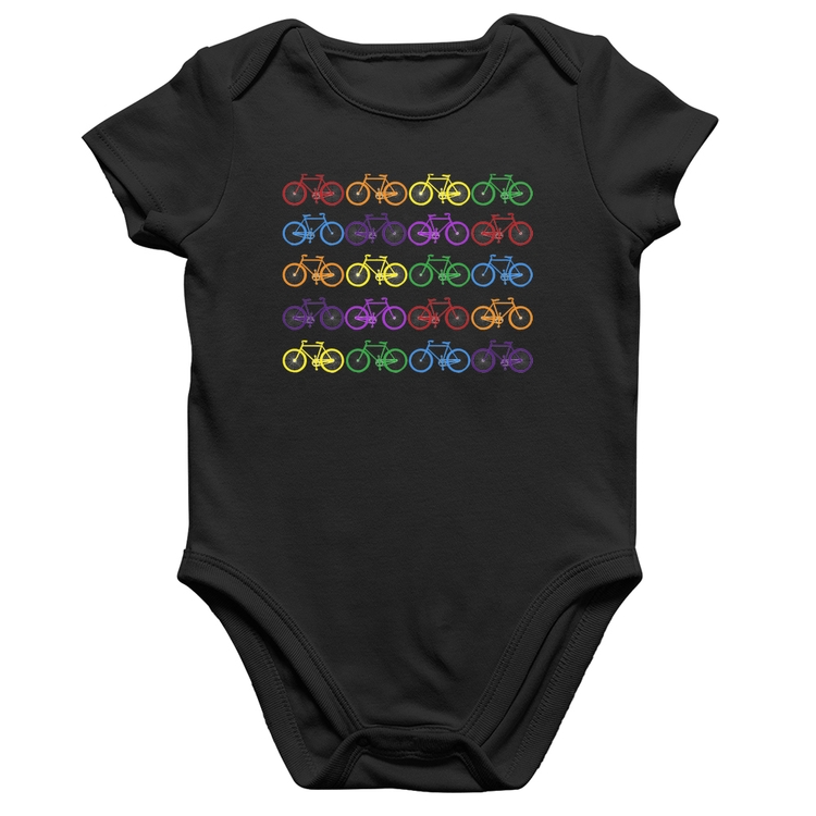 Body Bebê Algodão Bicicletas Coloridas