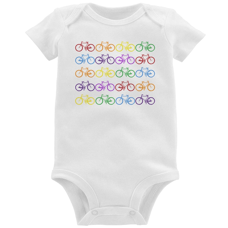 Body Bebê Bicicletas Coloridas