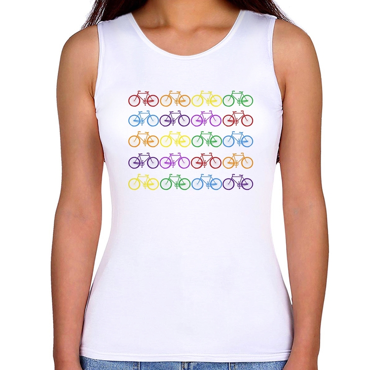 Regata Feminina Bicicletas Coloridas