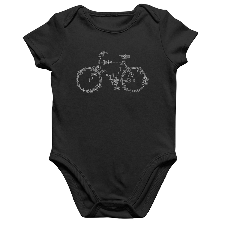 Body Bebê Algodão Bicicletas e Símbolos