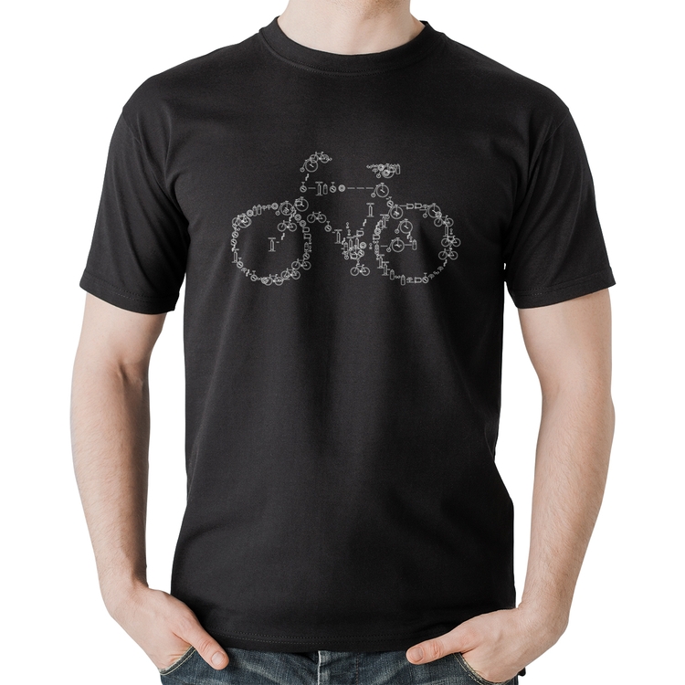 Camiseta Algodão Bicicletas e Símbolos