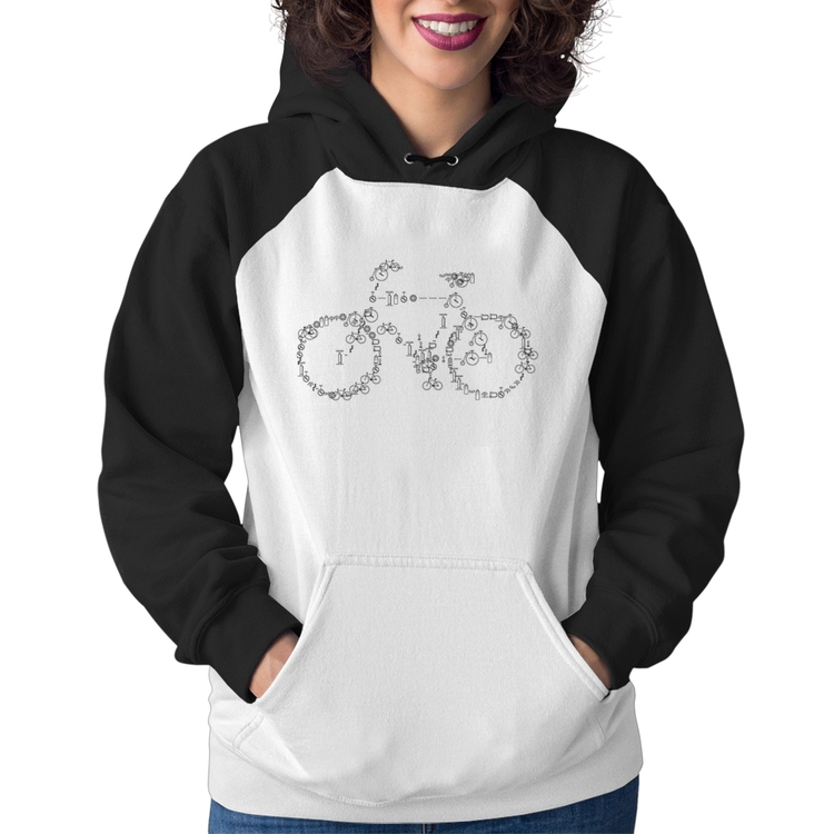 Moletom Feminino Bicicletas e Símbolos