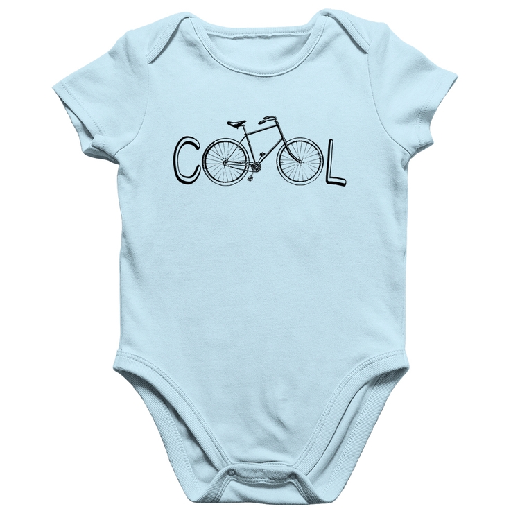 Body Bebê Algodão Bike Cool - Azul Bebê