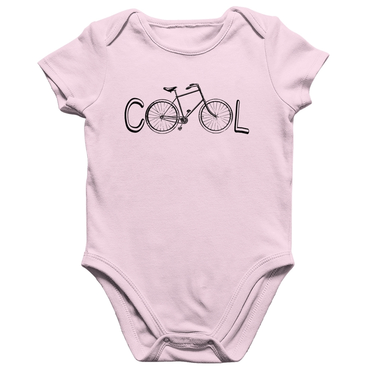 Body Bebê Algodão Bike Cool - Rosa Bebê