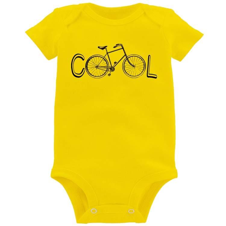 Body Bebê Bike Cool - Amarelo
