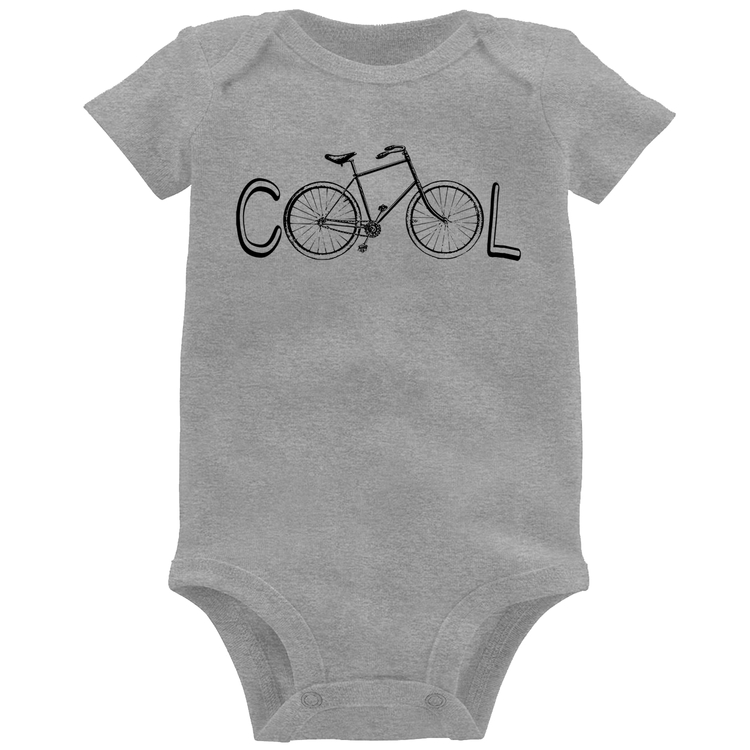 Body Bebê Bike Cool - Cinza