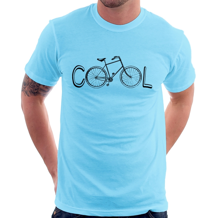 Camiseta Bike Cool - Azul Bebê