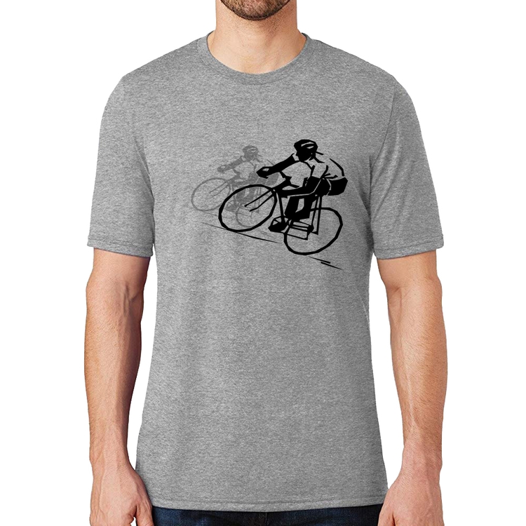 Camiseta Bike Corrida - Cinza