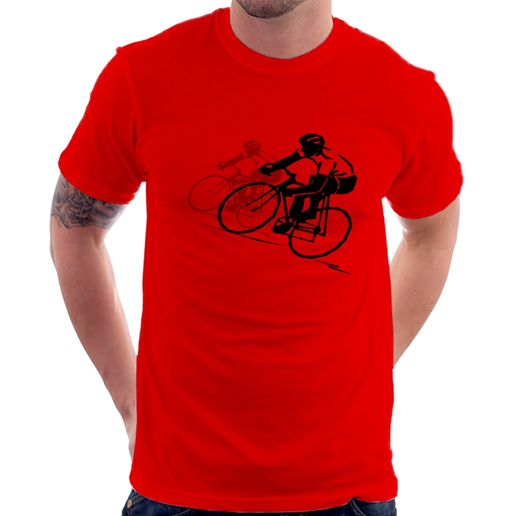 Camiseta Bike Corrida - Vermelha