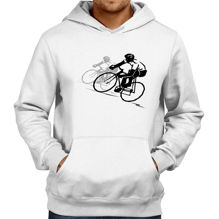 Moletom Bike Corrida - Branco