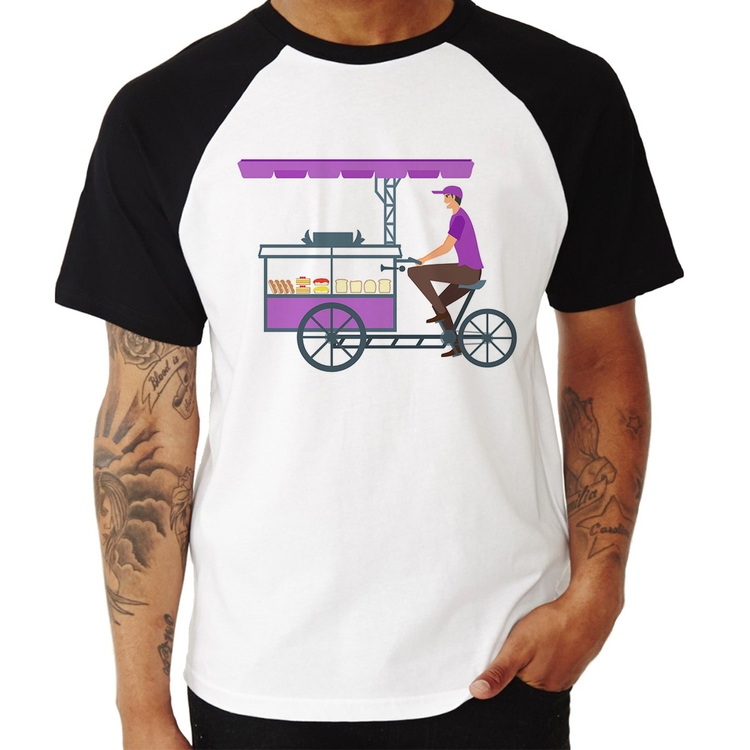 Camiseta Raglan Bike Food