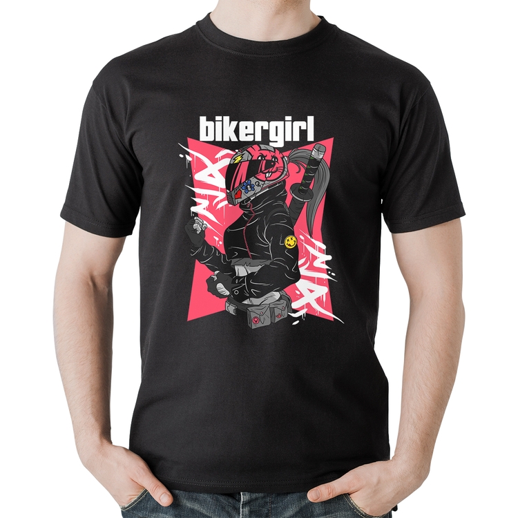 Camiseta Algodão Biker Girl