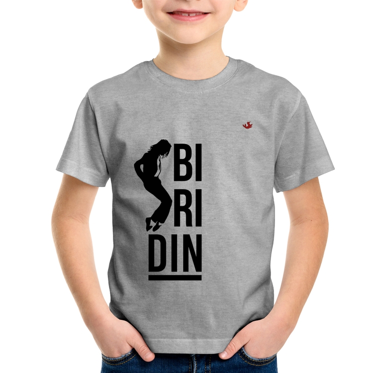 Camiseta Infantil Biridin - Cinza
