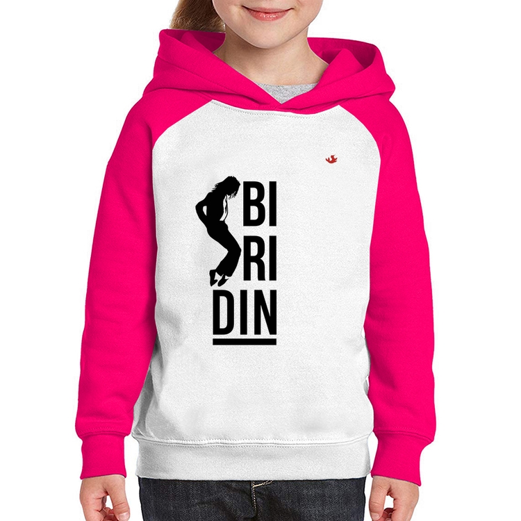 Moletom Infantil Biridin - Branco/Rosa
