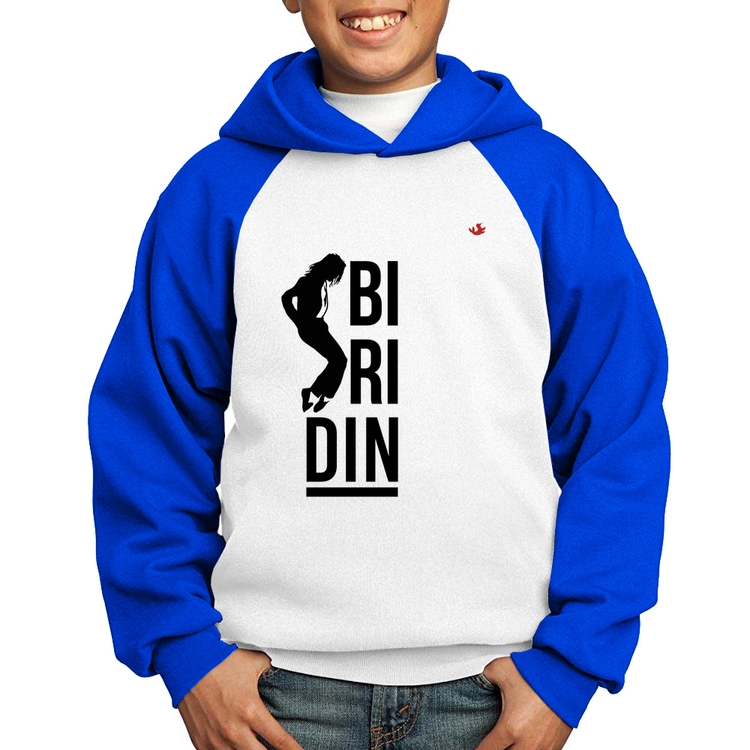 Moletom Infantil Biridin - Branco/Azul