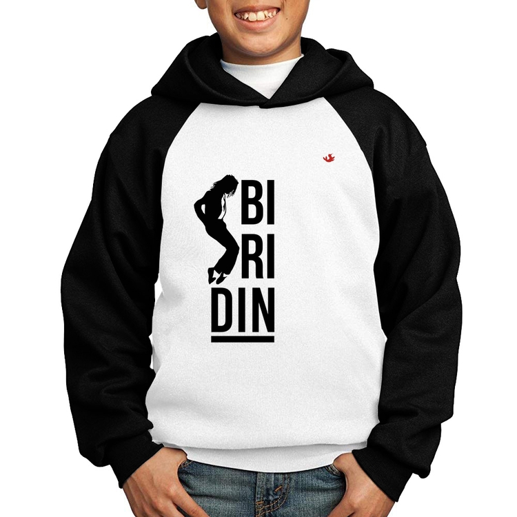 Moletom Infantil Biridin - Branco/Preto