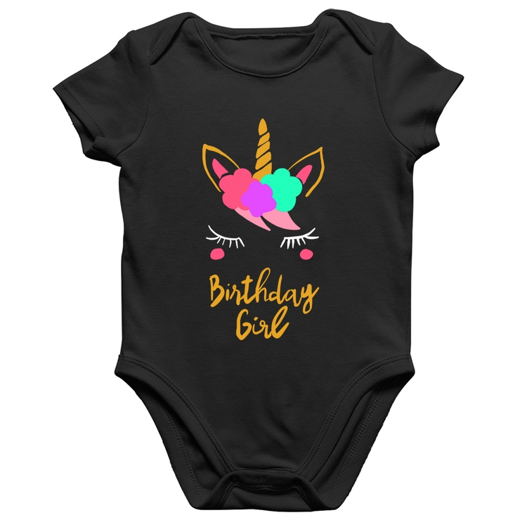 Body Bebê Algodão Birthday Girl