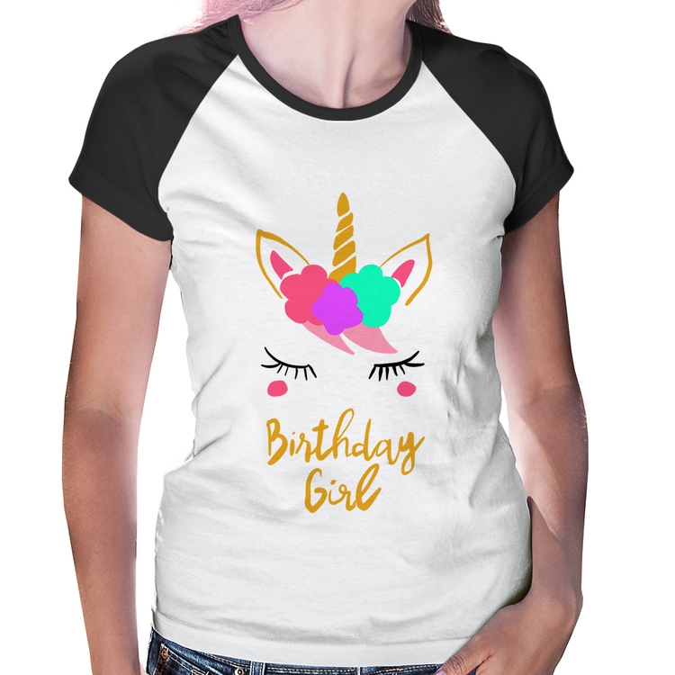 Baby Look Raglan Birthday Girl