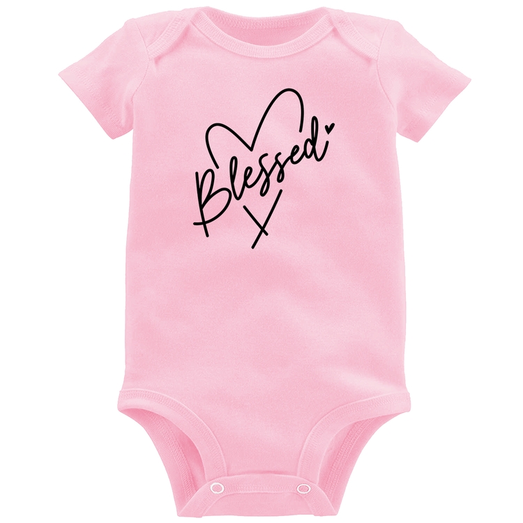 Body Bebê Blessed Heart - Rosa Bebê