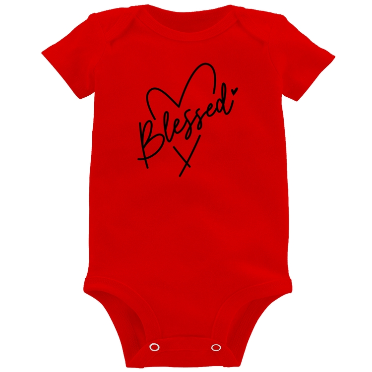 Body Bebê Blessed Heart - Vermelho