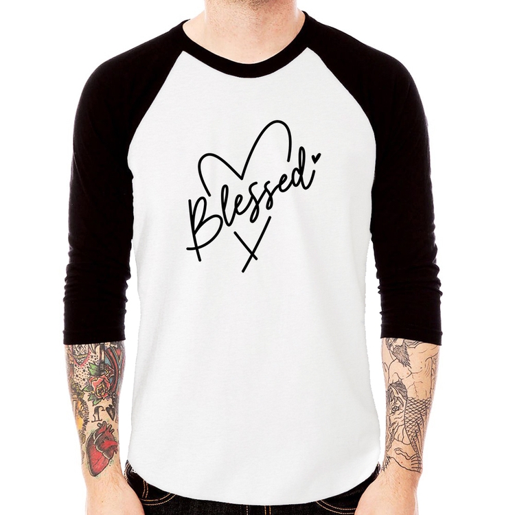 Camiseta Raglan Blessed Heart Manga 3/4